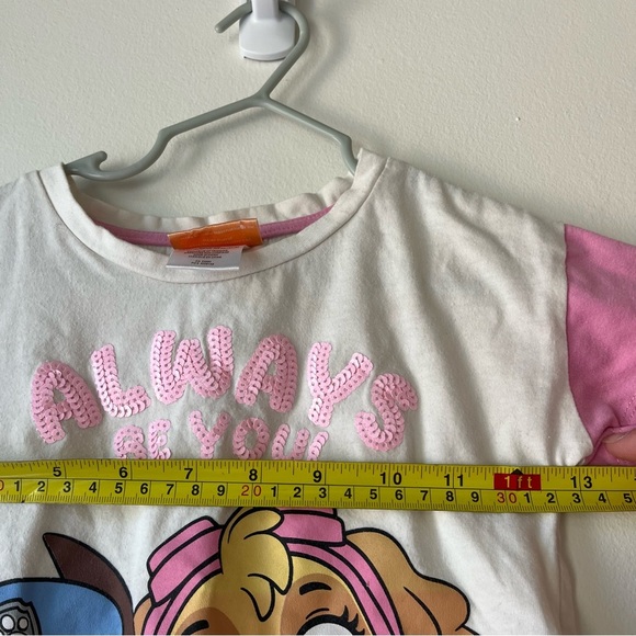 🌼 5/$25 Nickelodeon Paw Patrol Girls T-Shirt Chase & Skye Sequin Graphic 4T - Picture 8 of 11